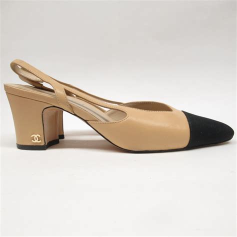 chanel two tone slingbacks buy|chanel pumps beige and black.